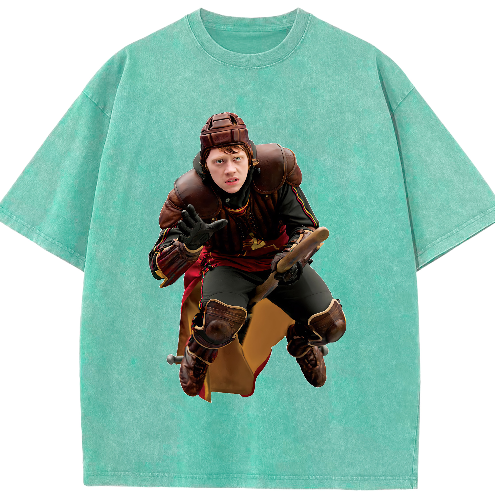 （画像用） Harry Potter ハリー・ポッターシリーズ 綿100% ヴィンテージ風 半袖Tシャツ（フロントプリント）